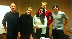 From left, Markus, Alexandra, Cristiane, Aslak and Chris.